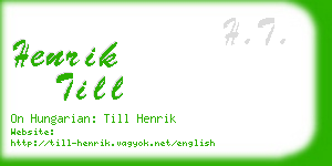 henrik till business card